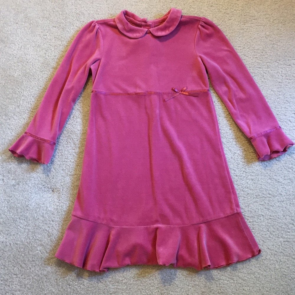 EUC Talbots velour long sleeve dress